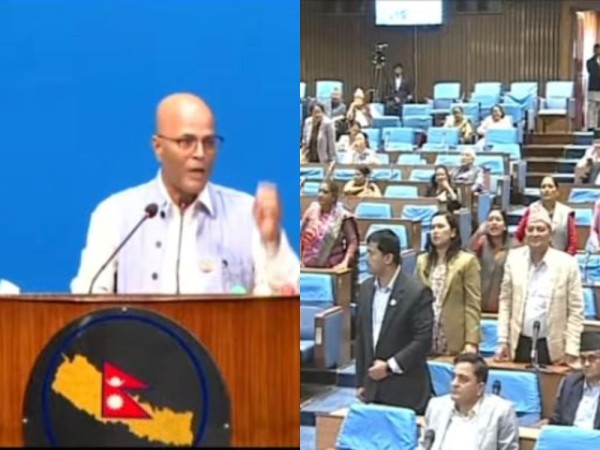 ७२ जिल्लालाई लिजमा दिने अमरेशको अराजक अभिव्यक्तिको प्रतिवाद गर्दा संसदमा होहल्ला